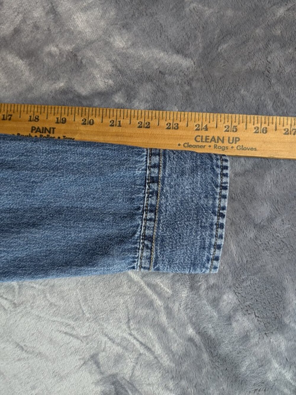 NWT Levis The Western Standard Fit Denim Pearl Snap Shirt Corduroy Collar S Blue - Picture 6 of 13